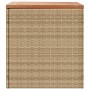 Caja de almacenaje jardín madera acacia ratán beige 110x50x54cm de , Cajas de almacenaje para exteriores - Ref: Foro24-365957...