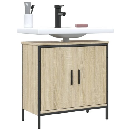 Armario lavabo baño madera ingeniería roble Sonoma 60x30x60 cm de , Tocadores - Ref: Foro24-842447, Precio: 72,47 €, Descuent...
