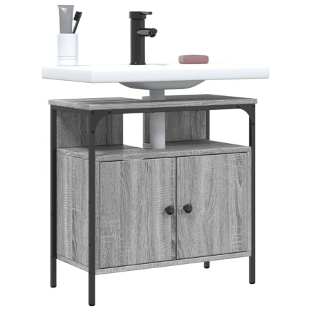 Armario lavabo baño madera ingeniería gris Sonoma 60x30x60 cm de , Tocadores - Ref: Foro24-842439, Precio: 61,90 €, Descuento: %
