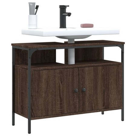 Armario lavabo baño madera ingeniería roble marrón 80x30x60 cm de , Tocadores - Ref: Foro24-842445, Precio: 57,93 €, Descuent...