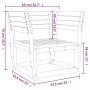 Silla de jardín madera impregnada de pino de , Sofás de exterior - Ref: Foro24-844678, Precio: 86,44 €, Descuento: %