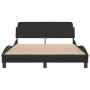 Estructura de cama con cabecero de terciopelo negro 140x190 cm de , Camas y somieres - Ref: Foro24-373174, Precio: 147,16 €, ...