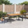 Juego comedor jardín 4 piezas con cojines ratán sintético negro de , Conjuntos de jardín - Ref: Foro24-3213567, Precio: 336,6...