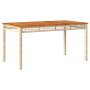 Set comedor de jardín 5 pzas con cojines ratán sintético beige de , Conjuntos de jardín - Ref: Foro24-3213586, Precio: 439,88...