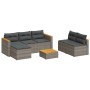 Set sofás jardín y cojines 5 pzas ratán sintético acacia gris de , Conjuntos de jardín - Ref: Foro24-3213538, Precio: 411,67 ...