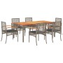 Set comedor jardín 7 pzas y cojines ratán sintético gris de , Conjuntos de jardín - Ref: Foro24-3213573, Precio: 482,12 €, De...
