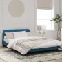 Estructura de cama con cabecero terciopelo azul 140x190 cm de , Camas y somieres - Ref: Foro24-373176, Precio: 156,39 €, Desc...