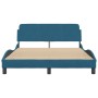 Estructura de cama con cabecero terciopelo azul 140x190 cm de , Camas y somieres - Ref: Foro24-373176, Precio: 156,39 €, Desc...