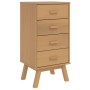 Mesita de noche OLDEN madera maciza de pino marrón de , Mesitas de noche - Ref: Foro24-358585, Precio: 105,56 €, Descuento: %