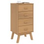 Mesita de noche OLDEN madera maciza de pino marrón de , Mesitas de noche - Ref: Foro24-358585, Precio: 105,56 €, Descuento: %