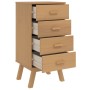Mesita de noche OLDEN madera maciza de pino marrón de , Mesitas de noche - Ref: Foro24-358585, Precio: 105,56 €, Descuento: %