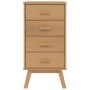 Mesita de noche OLDEN madera maciza de pino marrón de , Mesitas de noche - Ref: Foro24-358585, Precio: 105,56 €, Descuento: %