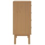 Mesita de noche OLDEN madera maciza de pino marrón de , Mesitas de noche - Ref: Foro24-358585, Precio: 105,56 €, Descuento: %