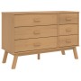 Mesita de noche OLDEN madera maciza de pino marrón de , Cajoneras - Ref: Foro24-358591, Precio: 183,86 €, Descuento: %