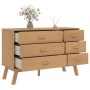 Mesita de noche OLDEN madera maciza de pino marrón de , Cajoneras - Ref: Foro24-358591, Precio: 183,86 €, Descuento: %