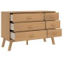 Mesita de noche OLDEN madera maciza de pino marrón de , Cajoneras - Ref: Foro24-358591, Precio: 183,86 €, Descuento: %