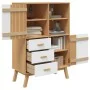 Aparador OLDEN madera maciza pino marrón y blanco 85x43x125 cm de , Aparadores - Ref: Foro24-358617, Precio: 303,15 €, Descue...