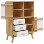Aparador OLDEN madera maciza pino marrón y blanco 85x43x125 cm de , Aparadores - Ref: Foro24-358617, Precio: 303,15 €, Descue...