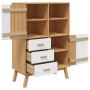 Aparador OLDEN madera maciza pino marrón y blanco 85x43x125 cm de , Aparadores - Ref: Foro24-358617, Precio: 309,08 €, Descue...