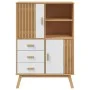 Aparador OLDEN madera maciza pino marrón y blanco 85x43x125 cm de , Aparadores - Ref: Foro24-358617, Precio: 303,15 €, Descue...