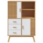 Aparador OLDEN madera maciza pino marrón y blanco 85x43x125 cm de , Aparadores - Ref: Foro24-358617, Precio: 309,08 €, Descue...