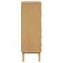 Aparador OLDEN madera maciza pino marrón y blanco 85x43x125 cm de , Aparadores - Ref: Foro24-358617, Precio: 303,15 €, Descue...