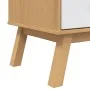 Aparador OLDEN madera maciza pino marrón y blanco 85x43x125 cm de , Aparadores - Ref: Foro24-358617, Precio: 303,15 €, Descue...