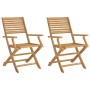 Sillas de jardín plegables 2 uds madera acacia 54,5x61,5x86,5cm de , Sillas de jardín - Ref: Foro24-365737, Precio: 120,30 €,...