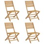 Sillas de jardín plegables 4 uds madera acacia 48,5x61,5x87 cm de , Sillas de jardín - Ref: Foro24-365740, Precio: 199,96 €, ...