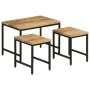 Stackable tables 3 pieces solid rough mango wood and iron by , Side tables - Ref: Foro24-372731, Price: 59,48 €, Discount: %