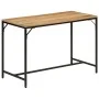 Mesa de comedor madera maciza mango rugosa y hierro 110x30x75cm de , Mesas de cocina y de comedor - Ref: Foro24-372727, Preci...