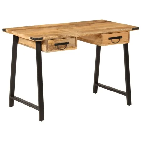 Escritorio con cajones madera mango maciza y hierro 105x55x70cm de , Sillas de oficina - Ref: Foro24-372733, Precio: 222,16 €...