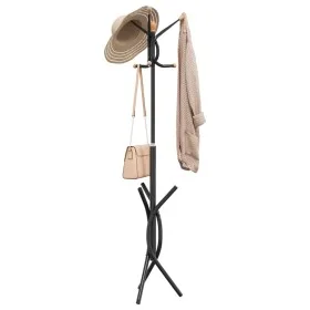 Black powder coated iron coat rack 176 cm by , Hat and coat racks - Ref: Foro24-377083, Price: 31,91 €, Discount: %