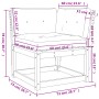 Sofá esquinero de jardín con cojines madera de pino 73x73x78 cm de , Sofás de exterior - Ref: Foro24-844684, Precio: 86,24 €,...