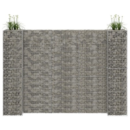 Jardinera de gaviones forma de H alambre de acero 260x40x200 cm de vidaXL, Maceteros y jardineras - Ref: Foro24-145665, Preci...