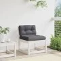 Sofá de jardín con cojines madera maciza de pino blanco de , Sofás de exterior - Ref: Foro24-844690, Precio: 82,24 €, Descuen...