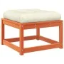 Taburete de jardín con cojines madera maciza pino marrón cera de , Sofás de exterior - Ref: Foro24-844701, Precio: 61,09 €, D...