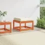 Taburete de jardín con cojines madera maciza pino marrón cera de , Sofás de exterior - Ref: Foro24-844701, Precio: 61,09 €, D...