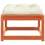 Taburete de jardín con cojines madera maciza pino marrón cera de , Sofás de exterior - Ref: Foro24-844701, Precio: 61,09 €, D...