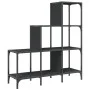 Estantería de madera de ingeniería y metal negro 92x30x102 cm de , Librerías y estanterías - Ref: Foro24-845436, Precio: 64,9...