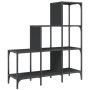 Estantería de madera de ingeniería y metal negro 92x30x102 cm de , Librerías y estanterías - Ref: Foro24-845436, Precio: 65,6...