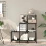 Estantería de madera de ingeniería y metal negro 92x30x102 cm de , Librerías y estanterías - Ref: Foro24-845436, Precio: 64,9...