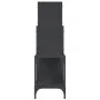 Estantería de madera de ingeniería y metal negro 92x30x102 cm de , Librerías y estanterías - Ref: Foro24-845436, Precio: 64,9...