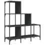 Estantería de madera de ingeniería y metal negro 92x30x102 cm de , Librerías y estanterías - Ref: Foro24-845436, Precio: 64,9...