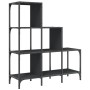 Estantería de madera de ingeniería y metal negro 92x30x102 cm de , Librerías y estanterías - Ref: Foro24-845436, Precio: 65,6...