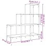 Estantería de madera de ingeniería y metal negro 92x30x102 cm de , Librerías y estanterías - Ref: Foro24-845436, Precio: 64,9...