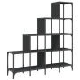 Estantería de madera de ingeniería y metal negro 122x30x132 cm de , Librerías y estanterías - Ref: Foro24-845441, Precio: 91,...
