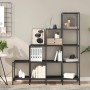 Estantería de madera de ingeniería y metal negro 122x30x132 cm de , Librerías y estanterías - Ref: Foro24-845441, Precio: 91,...