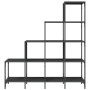 Estantería de madera de ingeniería y metal negro 122x30x132 cm de , Librerías y estanterías - Ref: Foro24-845441, Precio: 91,...