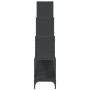 Estantería de madera de ingeniería y metal negro 122x30x132 cm de , Librerías y estanterías - Ref: Foro24-845441, Precio: 91,...